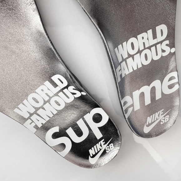 Nike SB Bruin Supreme Black Metallic Silver Men's Size 9 363319-001 DS SS09 DUNK - Picture 11 of 16